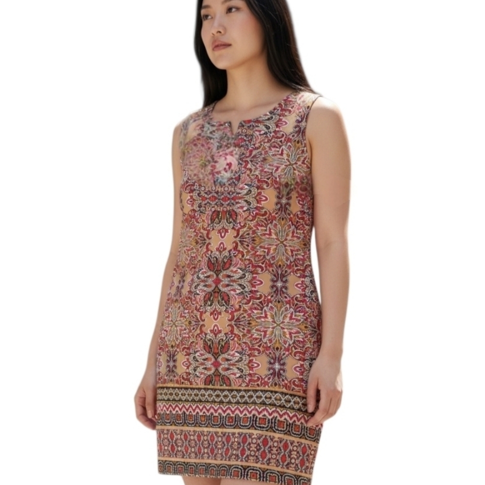 NY Collection Multicolor Sleeveless Dress